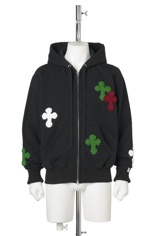 BASIC ZIP HOODIE / BLACK
