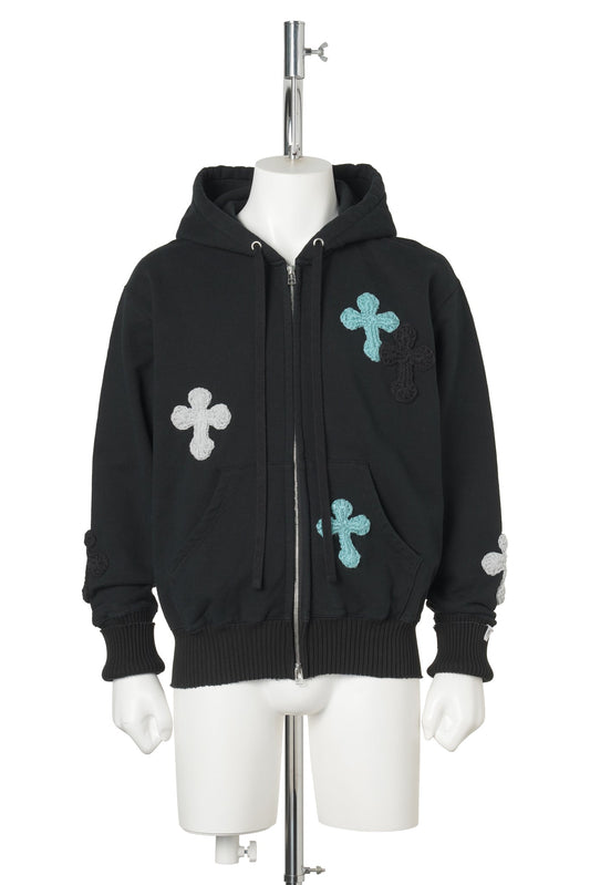 BASIC ZIP HOODIE / BLACK