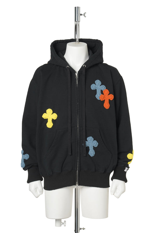 BASIC ZIP HOODIE / BLACK