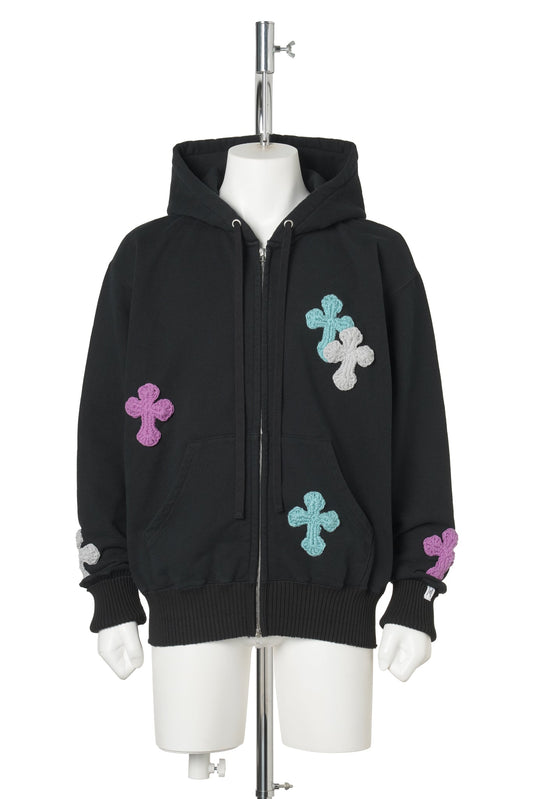 BASIC ZIP HOODIE / BLACK