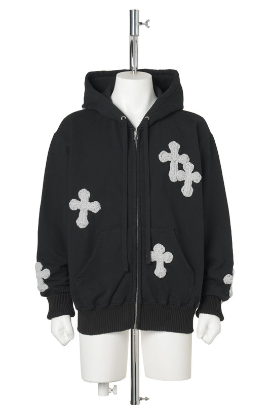 BASIC ZIP HOODIE / BLACK