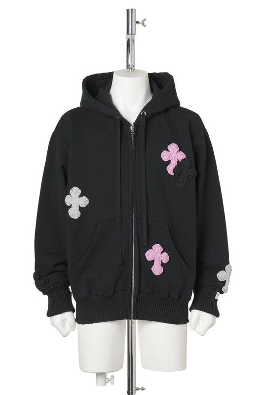 BASIC ZIP HOODIE / BLACK