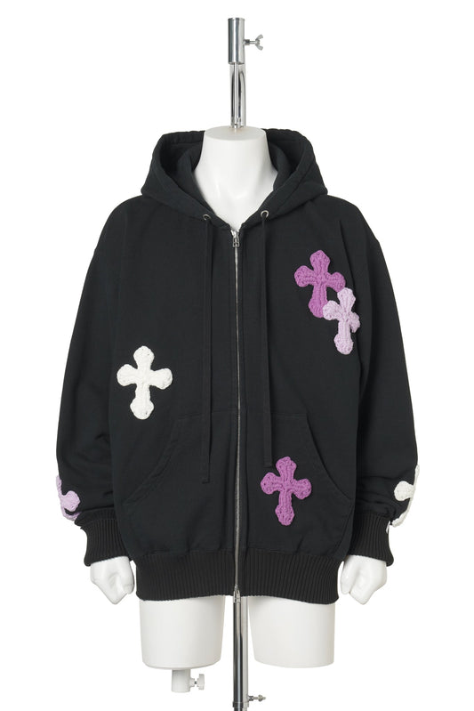 BASIC ZIP HOODIE / BLACK