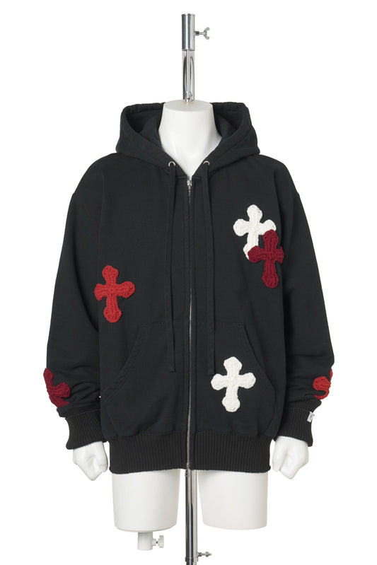 BASIC ZIP HOODIE / BLACK
