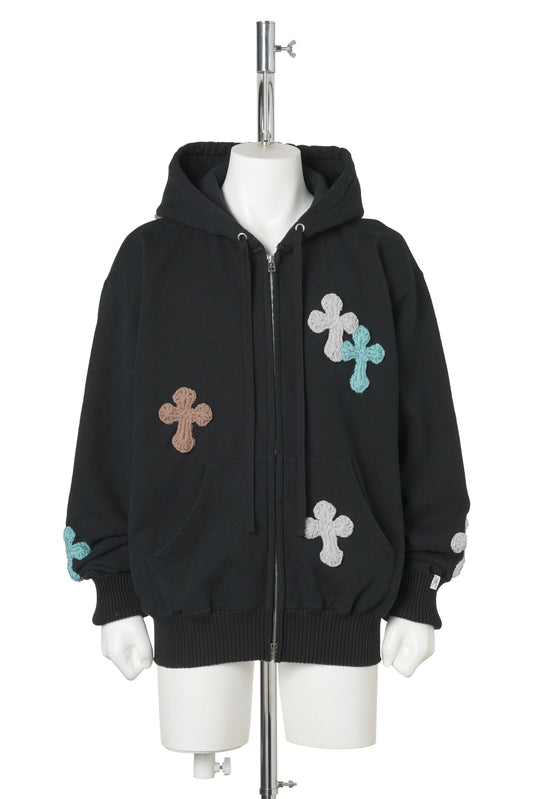 BASIC ZIP HOODIE / BLACK