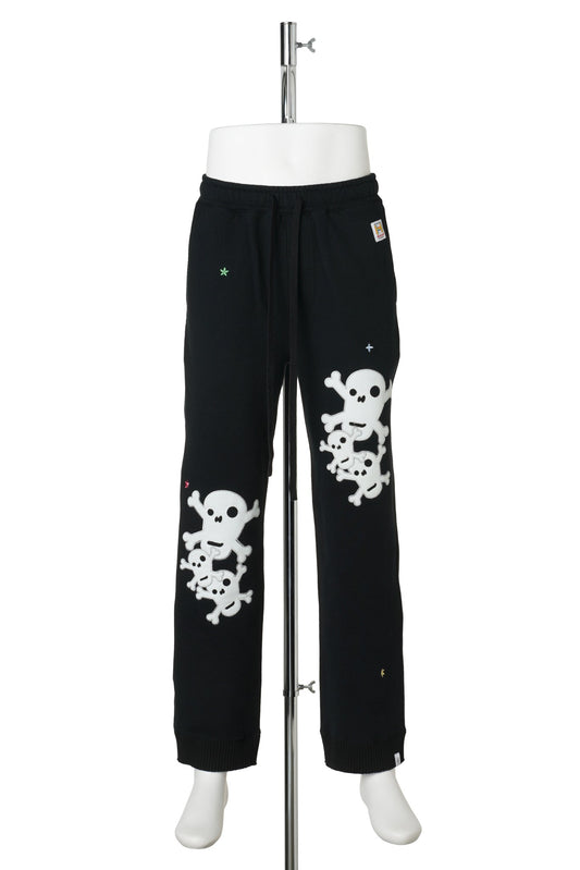 STRAIGH WIDE PANTS / BLACK
