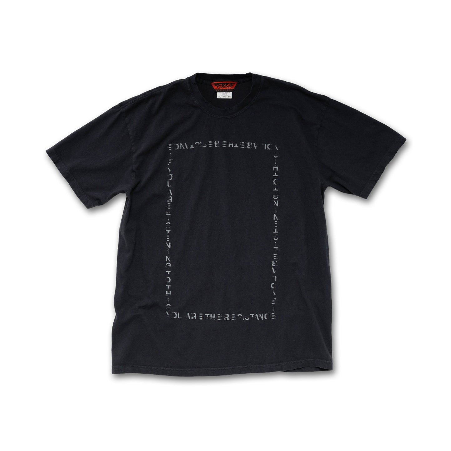 BOX MESSAGE TEE / BLACK