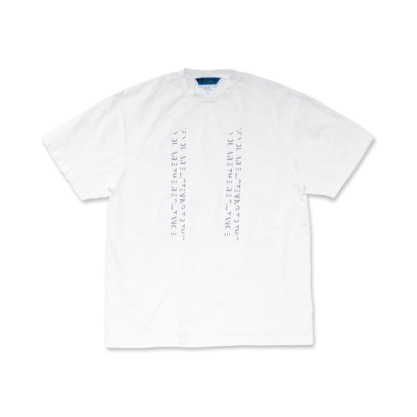 VERTICAL MESSAGE TEE / WHITE