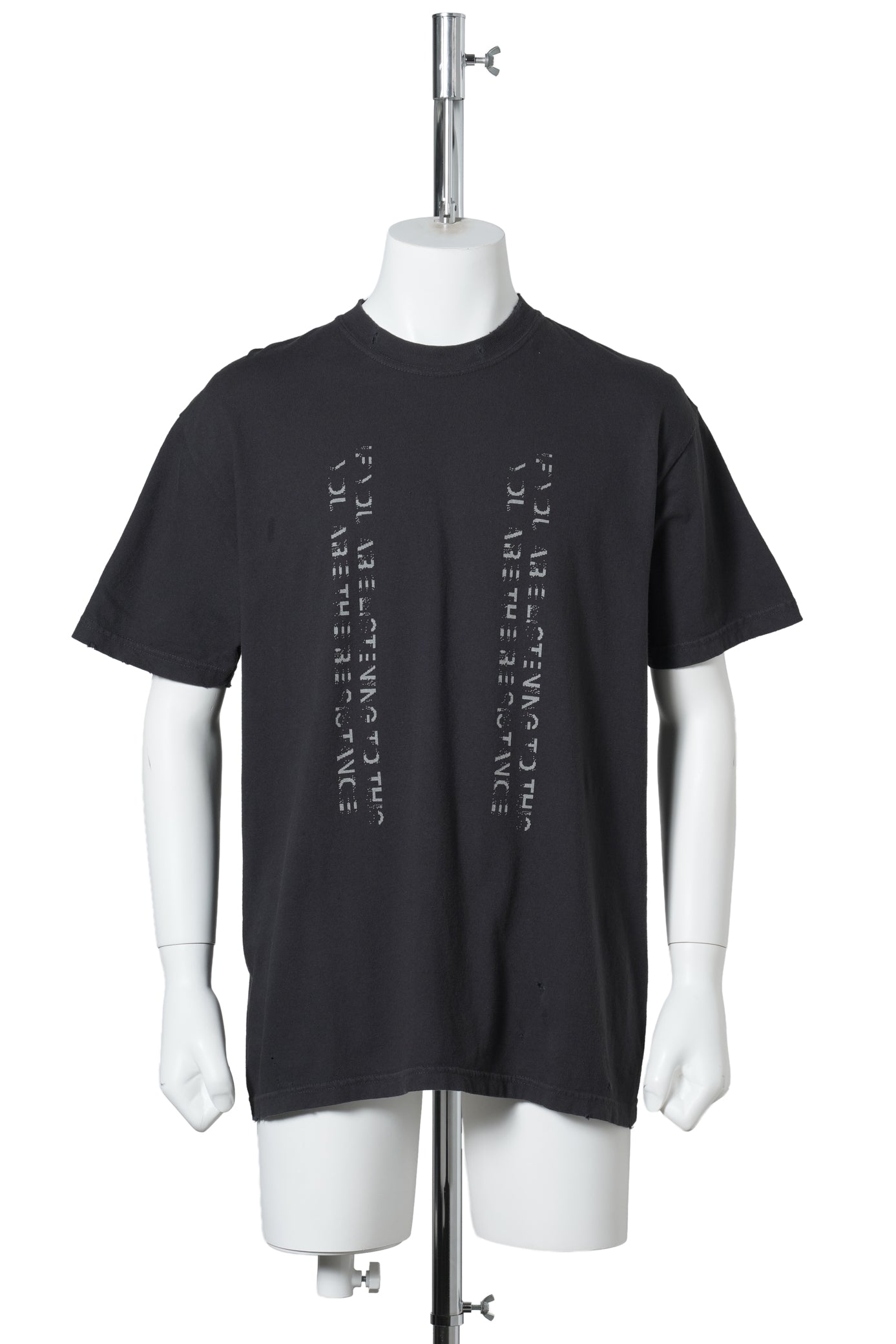 VERTICAL MESSAGE TEE / BLACK