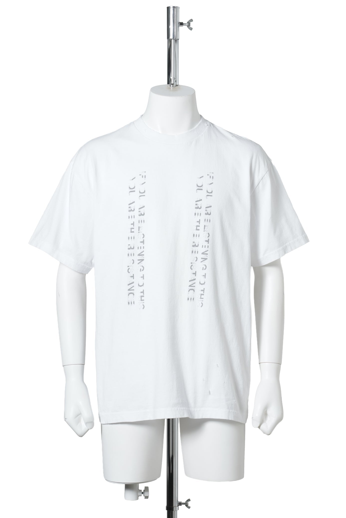 VERTICAL MESSAGE TEE / WHITE