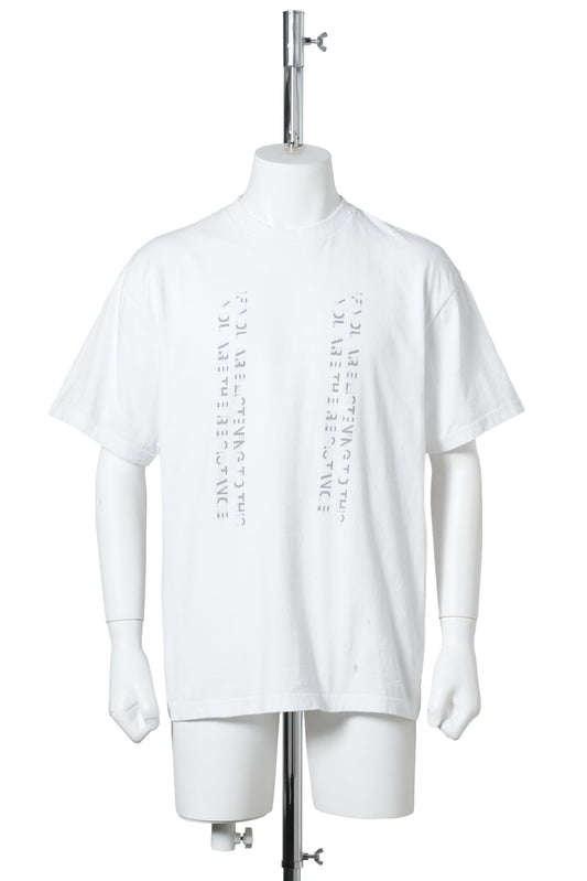 VERTICAL MESSAGE TEE / WHITE