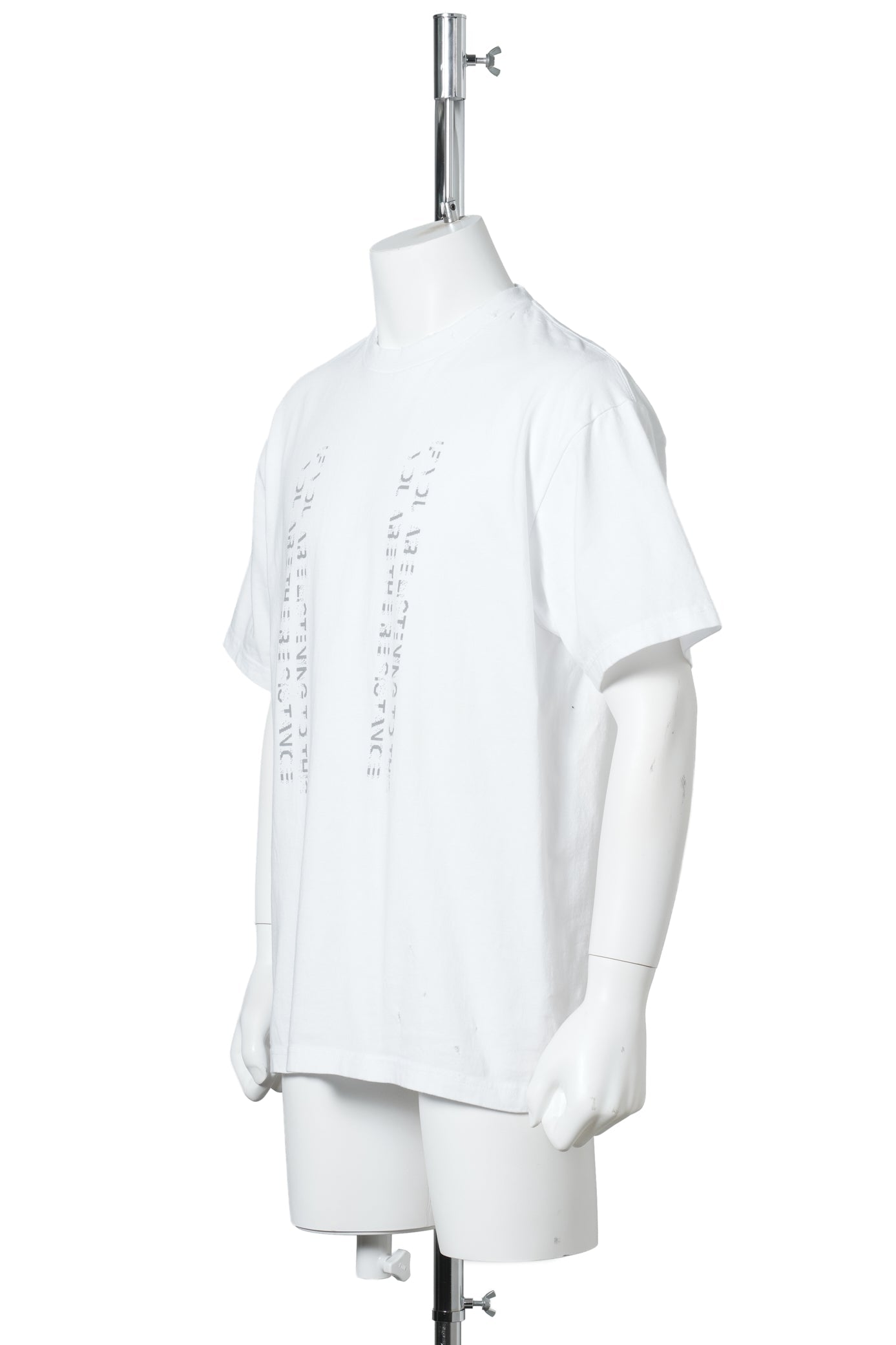 VERTICAL MESSAGE TEE / WHITE