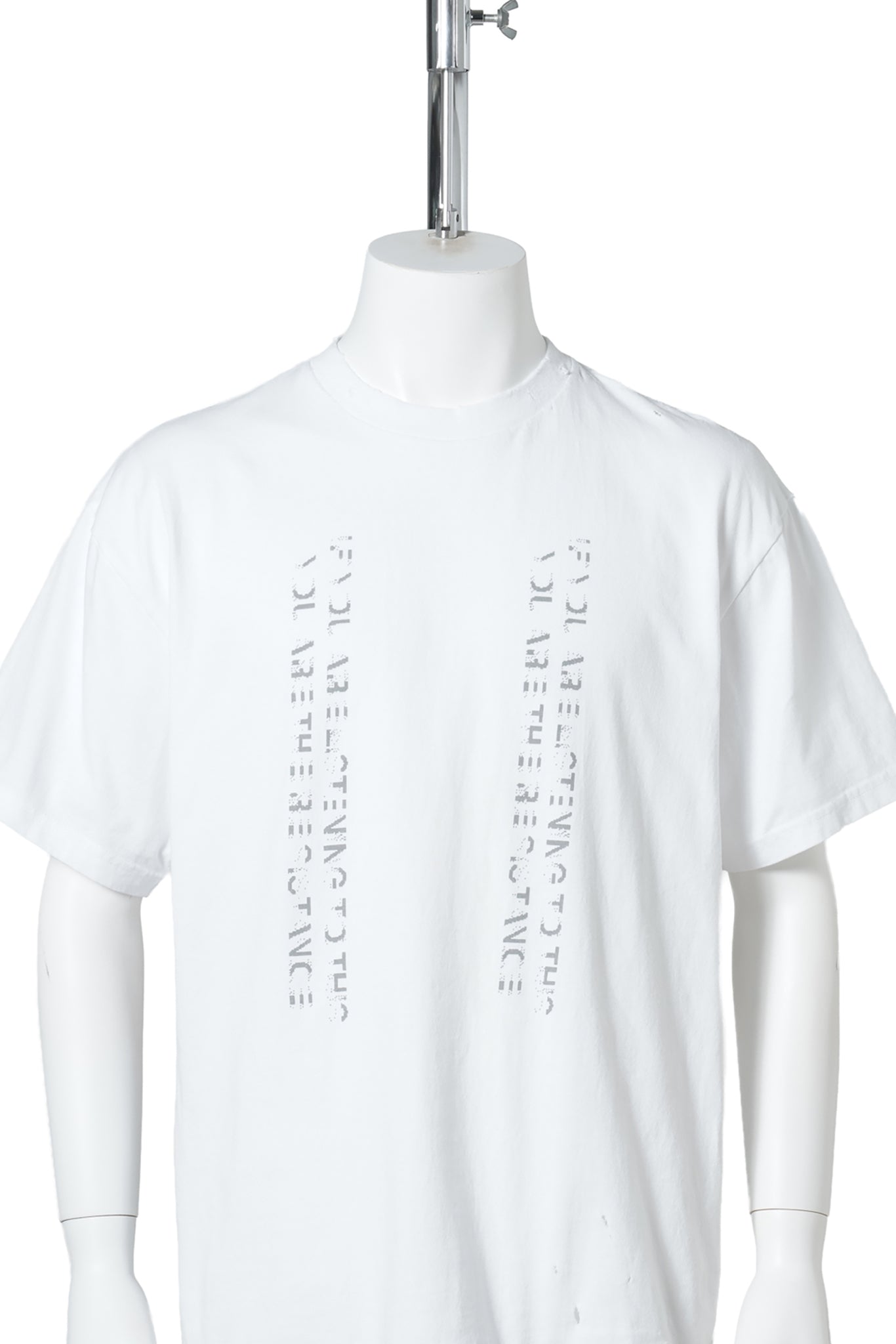 VERTICAL MESSAGE TEE / WHITE