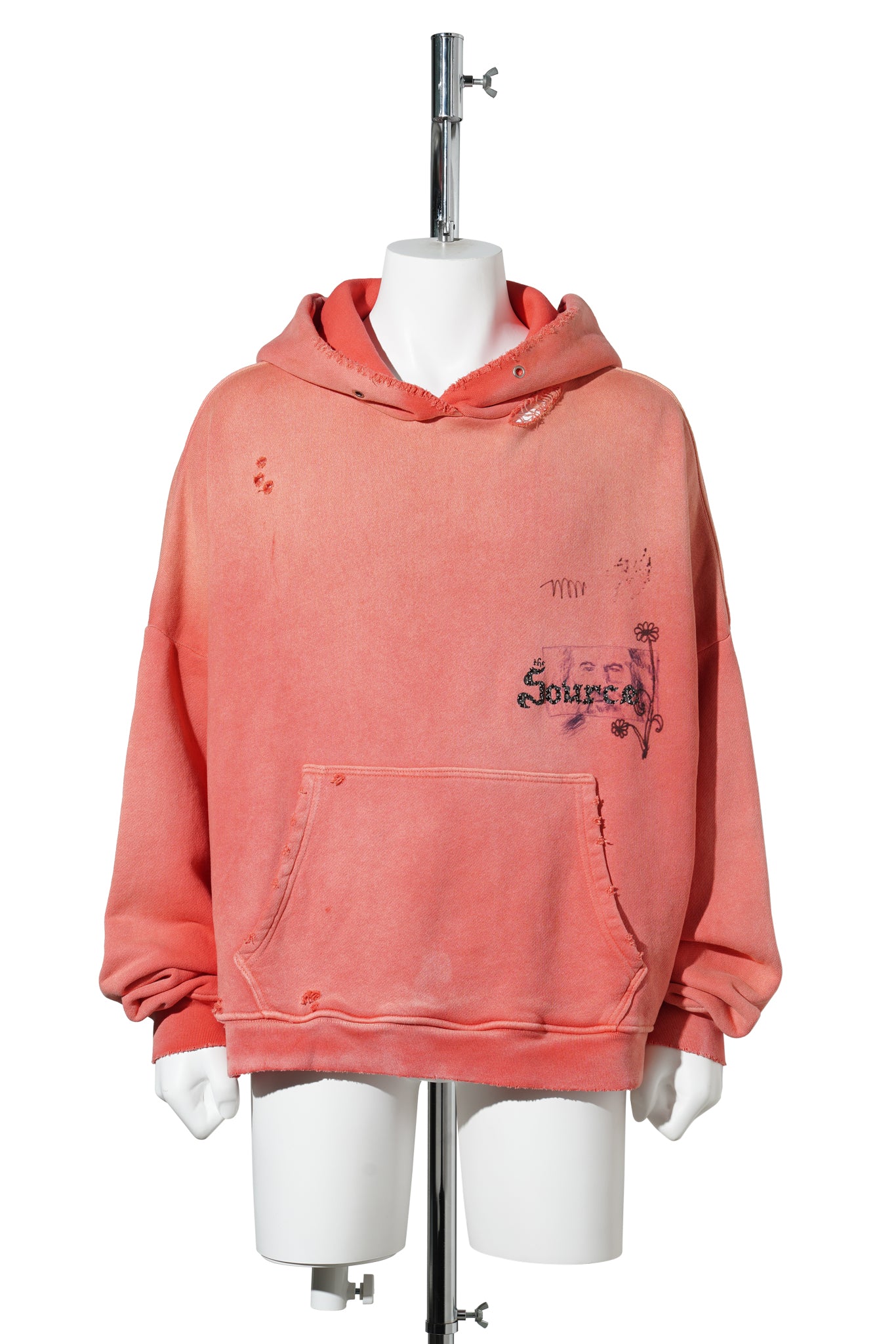 SOURCE FAMILY HOODED SWEATSHIRT / ORANGE