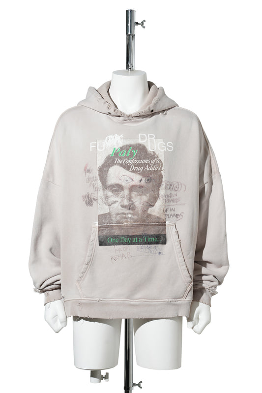 CONFESSIONS HOODED SWEATSHIRT / LIGHT BROWN