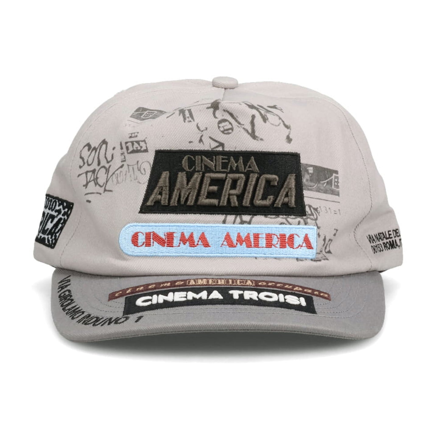 CINEMA TROISI 5 PANEL HAT / LIGHT GRAY
