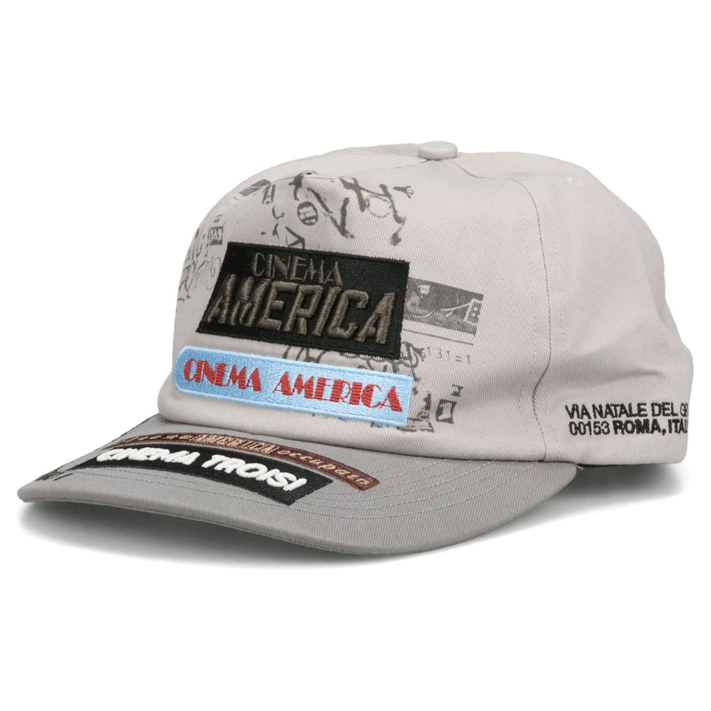 CINEMA TROISI 5 PANEL HAT / LIGHT GRAY