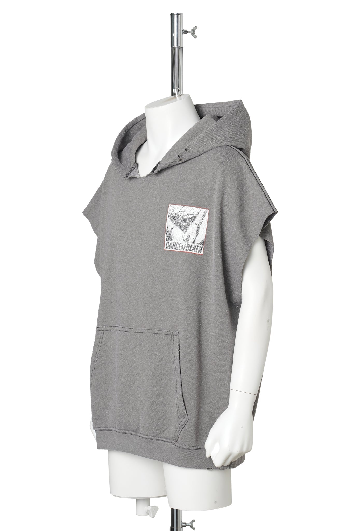 DR. BLUE CUT OFF HOODIE / BROWN