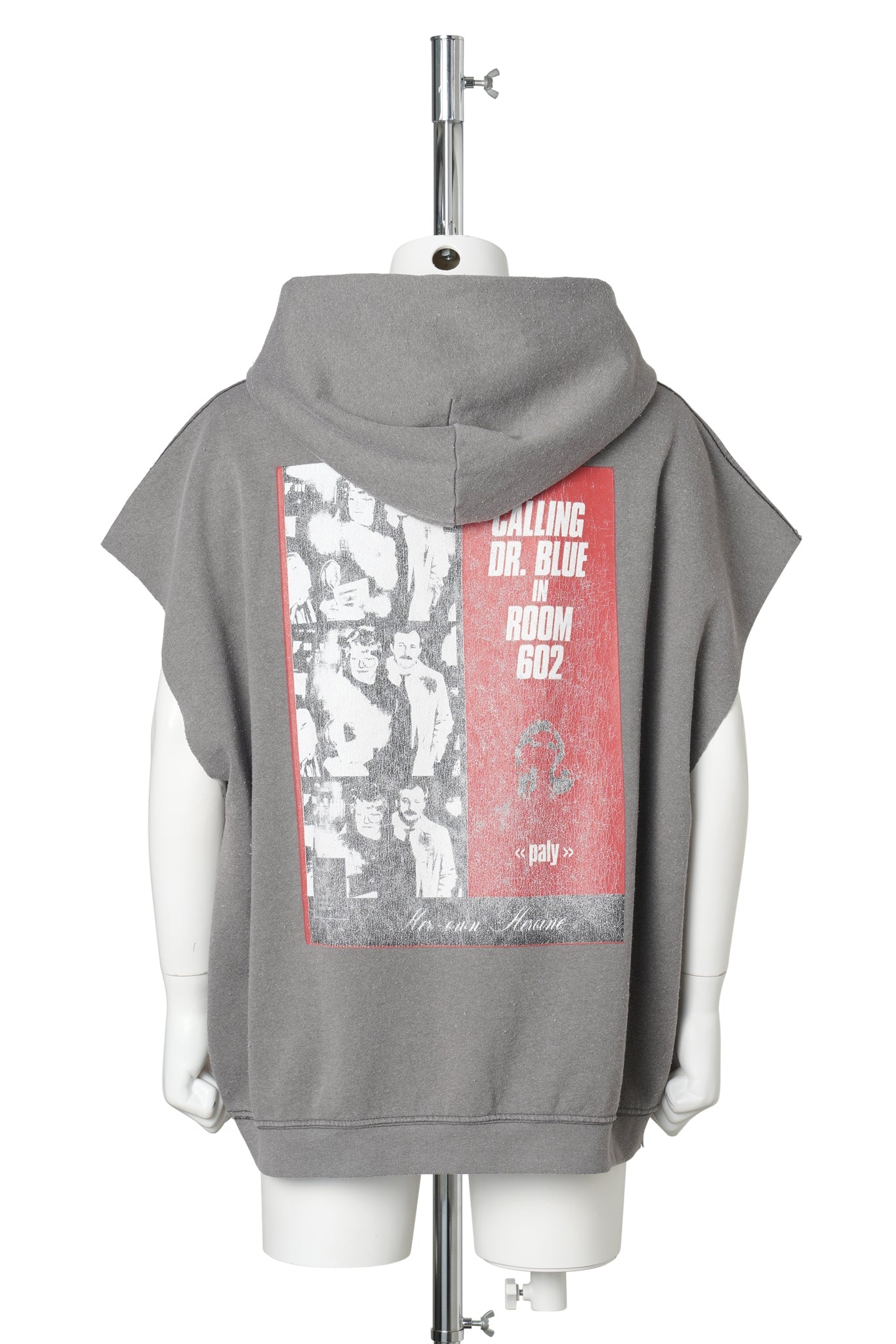 DR. BLUE CUT OFF HOODIE / BROWN