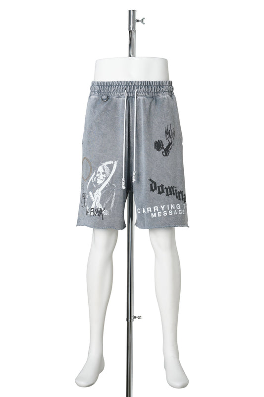 CARRYING THE MESSAGE SWEATSHORT / GRAY