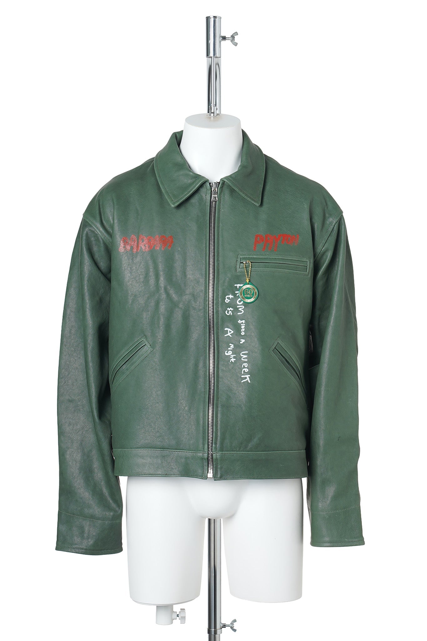 I AM NOT ASHAMED LEATHER WORK JACKET / GREEN