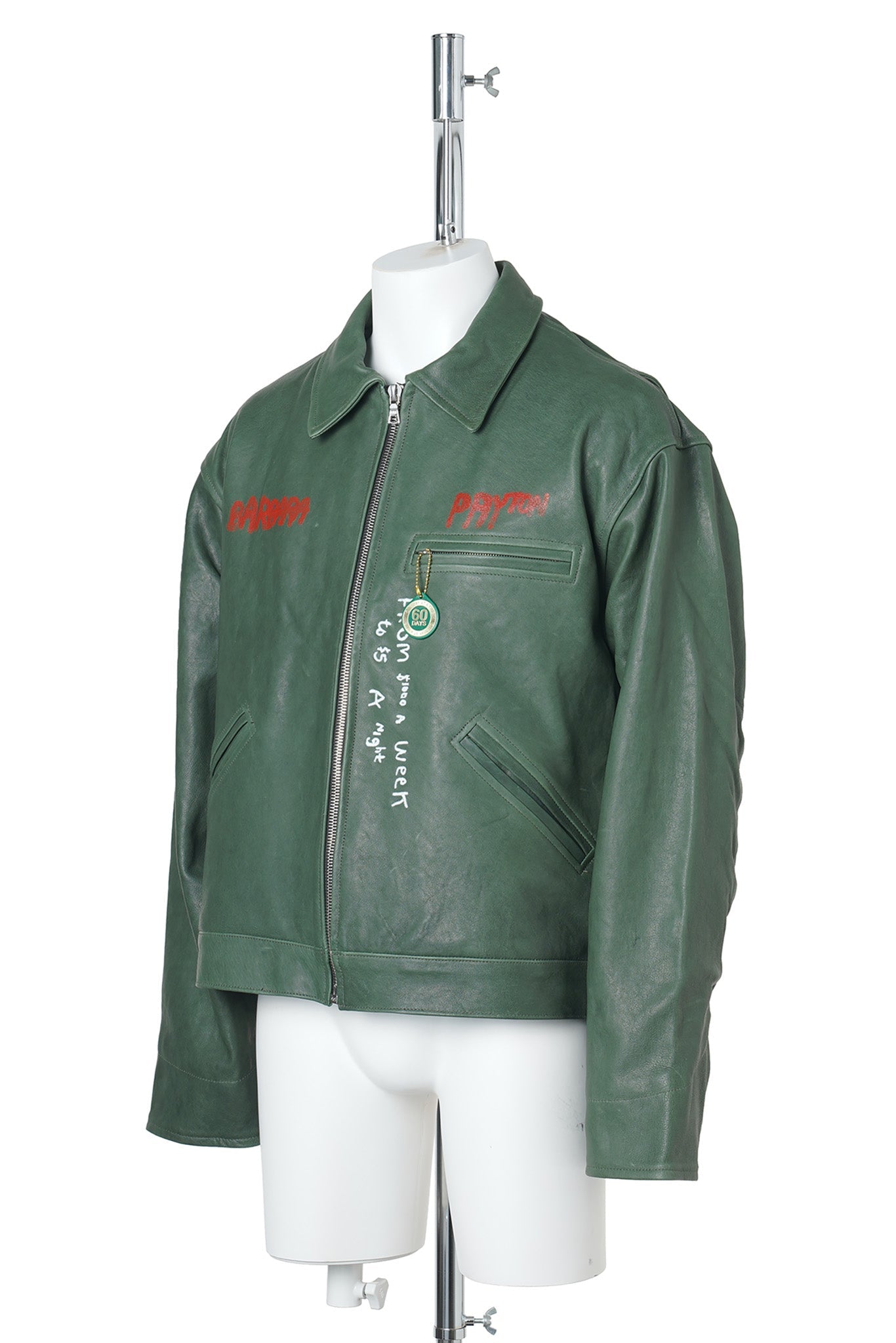 I AM NOT ASHAMED LEATHER WORK JACKET / GREEN
