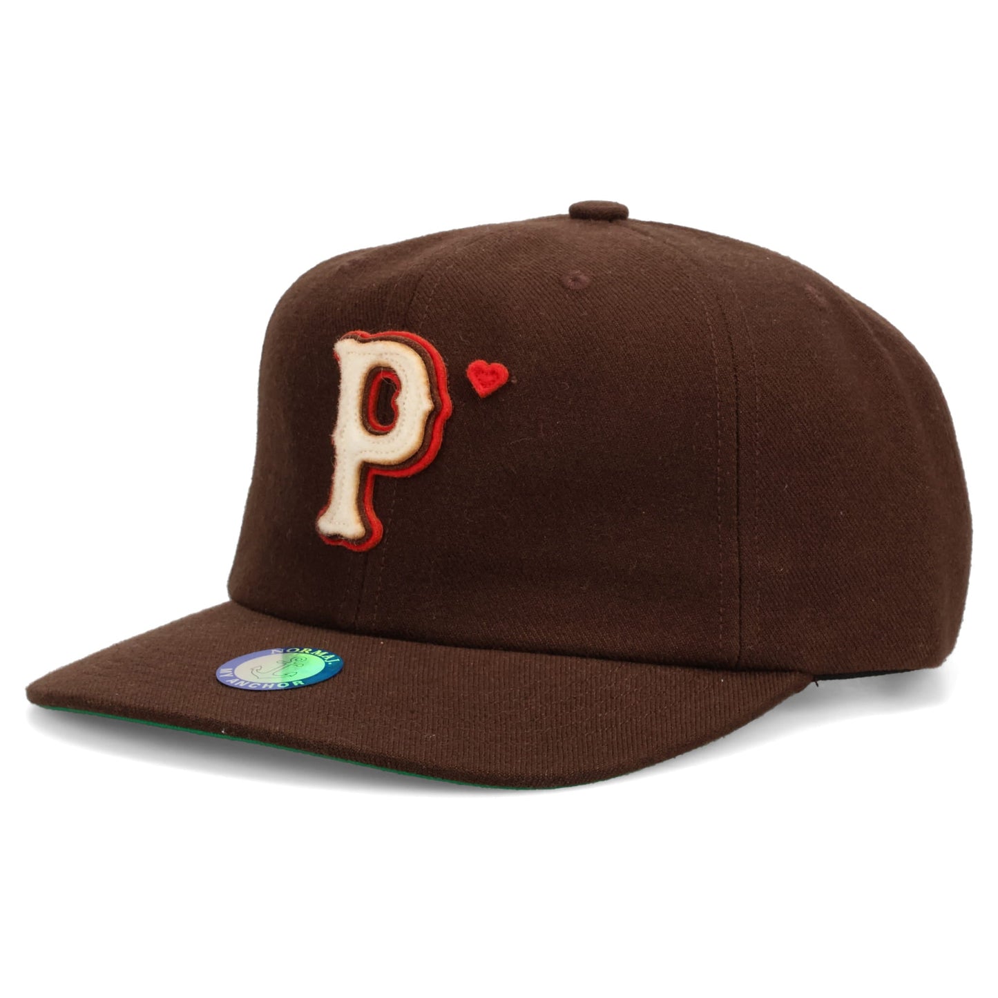 WOOL BASEBALL ''P'' HAT / BROWN