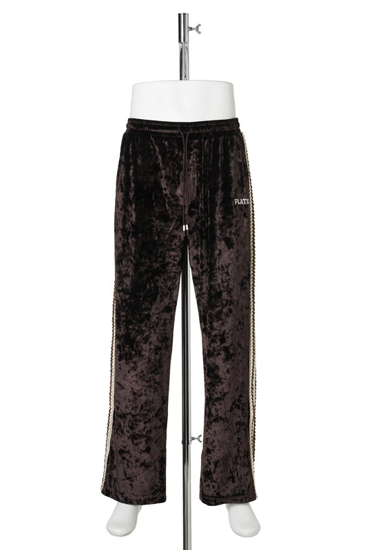 VELVET TRACK PANTS / BROWN
