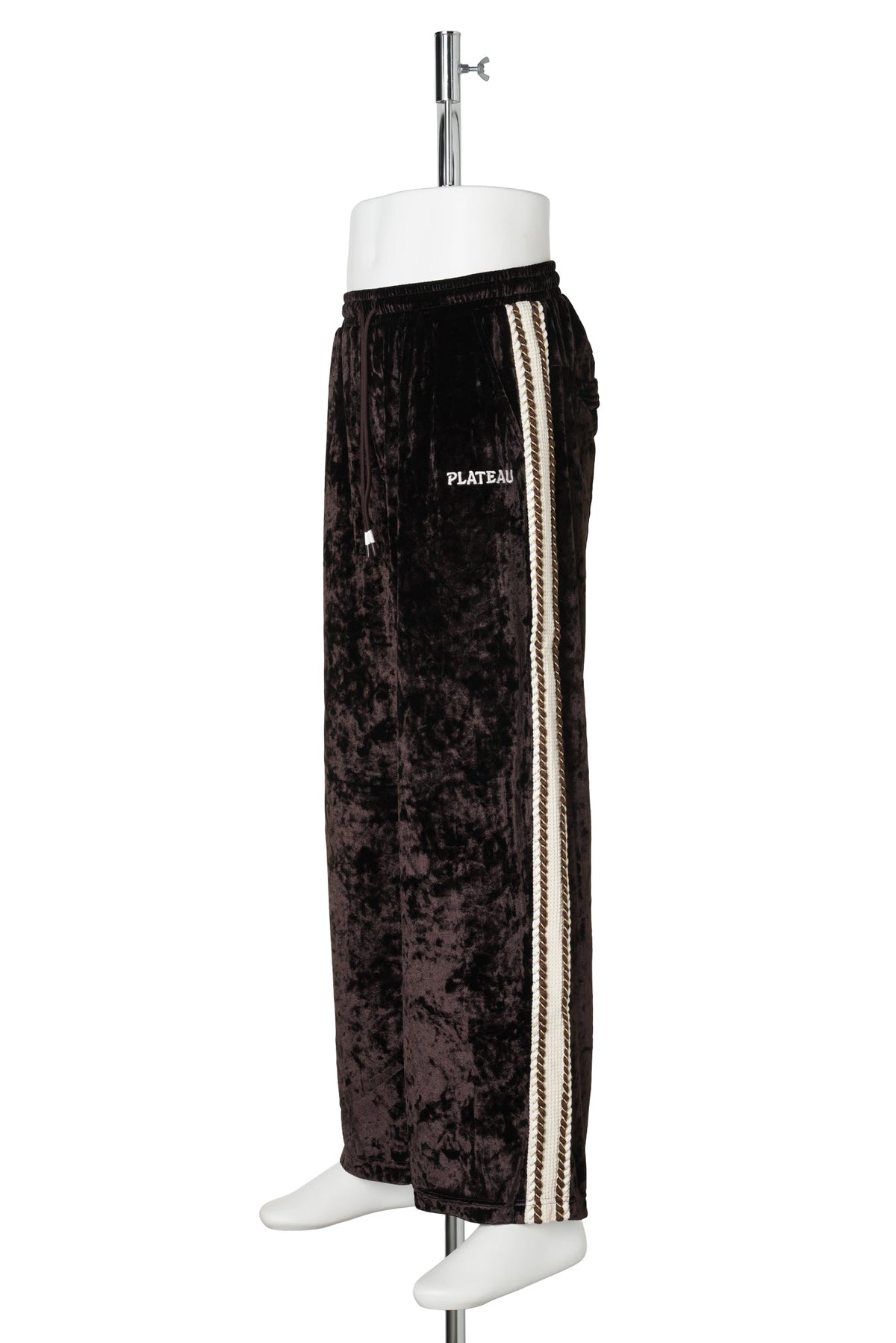 VELVET TRACK PANTS / BROWN