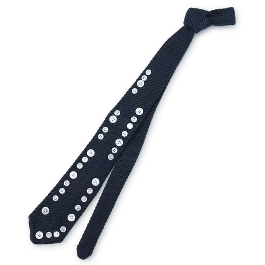 BUTTON NECKTIE / DARK NAVY