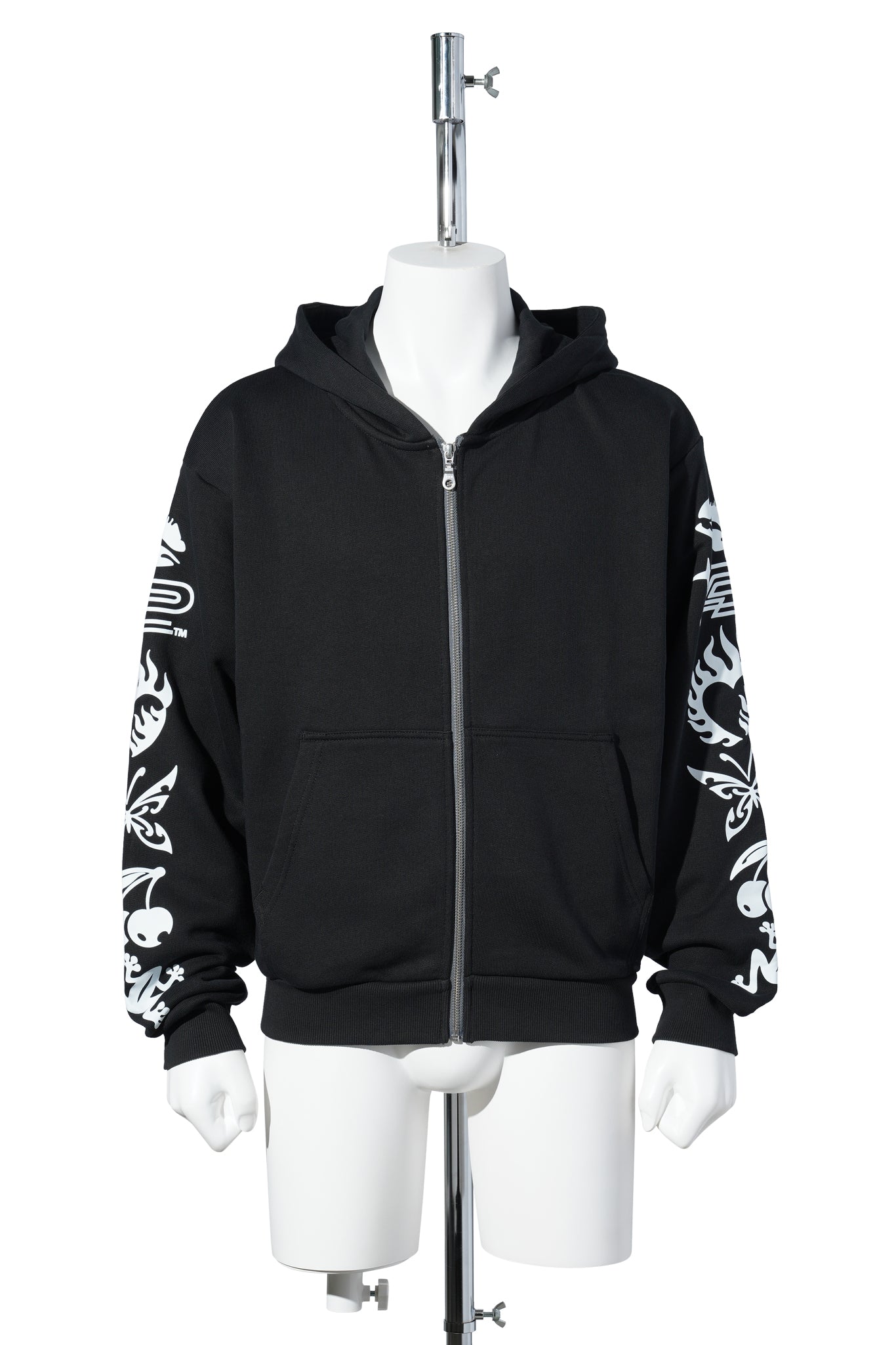 ELEMENTAL ZIP-UP HOODIE / BLACK