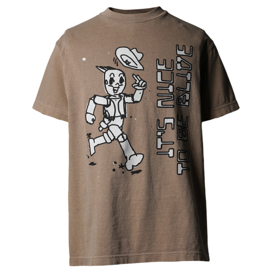 VEGYN IT'S NICE TO BE ALIVE TEE / BROWN