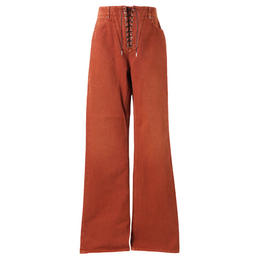 PANTALON STRAIGHT PANTS / V219：BROWN