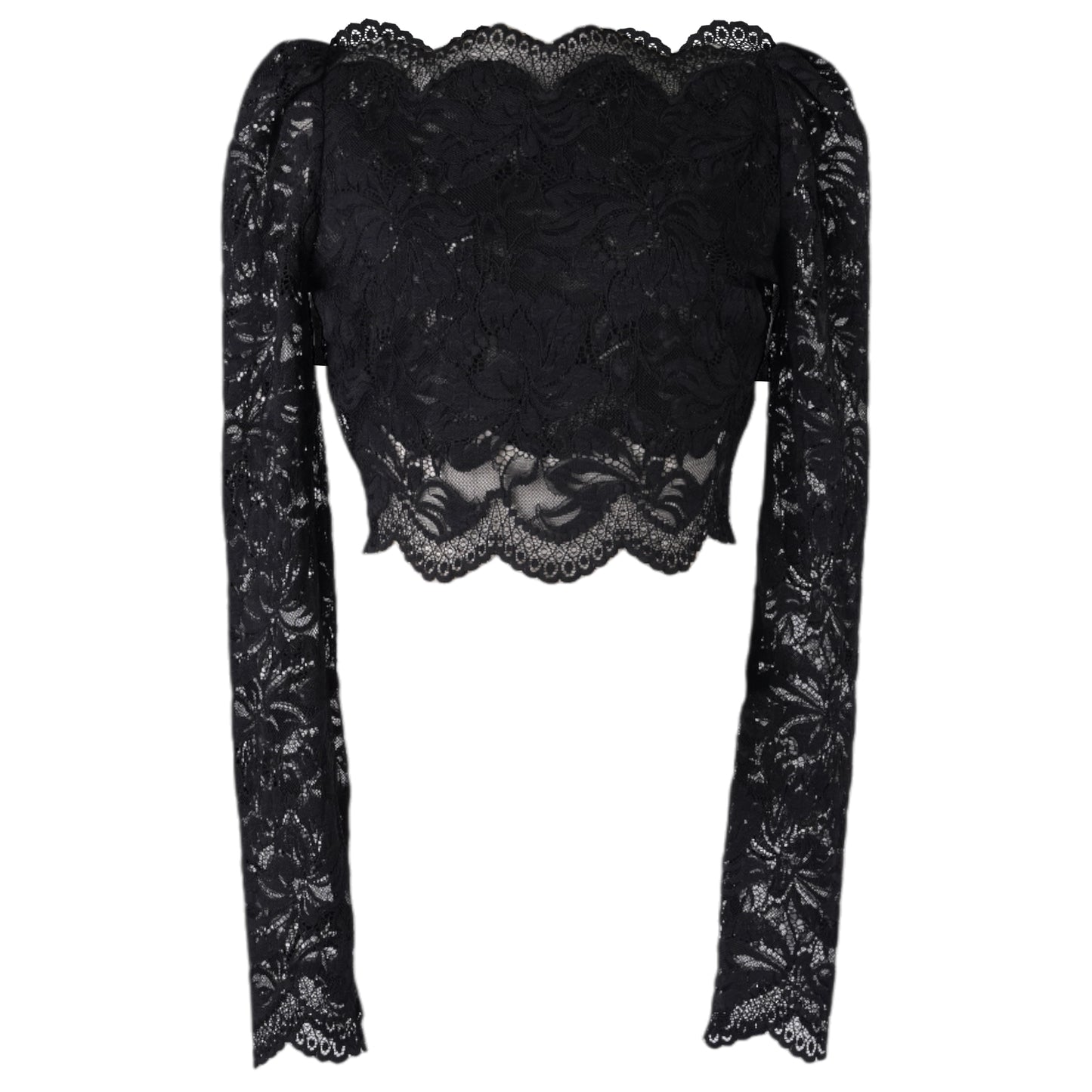 HAUT TOP LONG SLEEVES / P001：BLACK