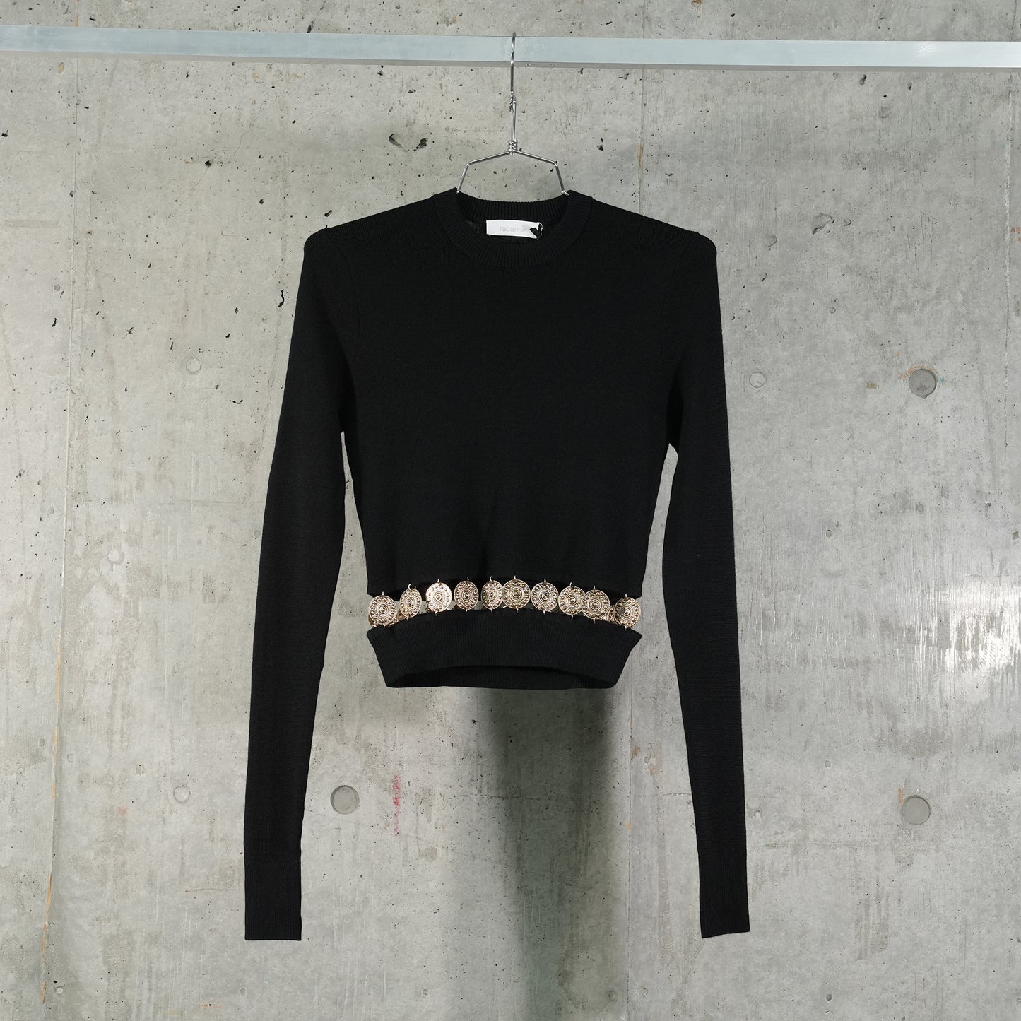 PULL/CARDIGAN PULL OVER LONG SLEEVES / P001：BLACK