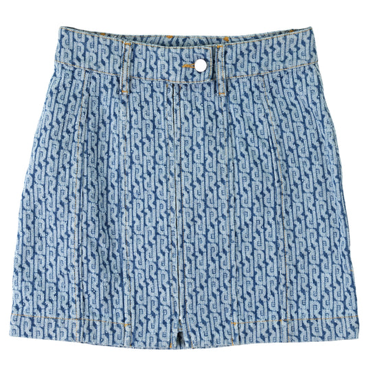 JUPE MINI SKIRT / P483:BLUE