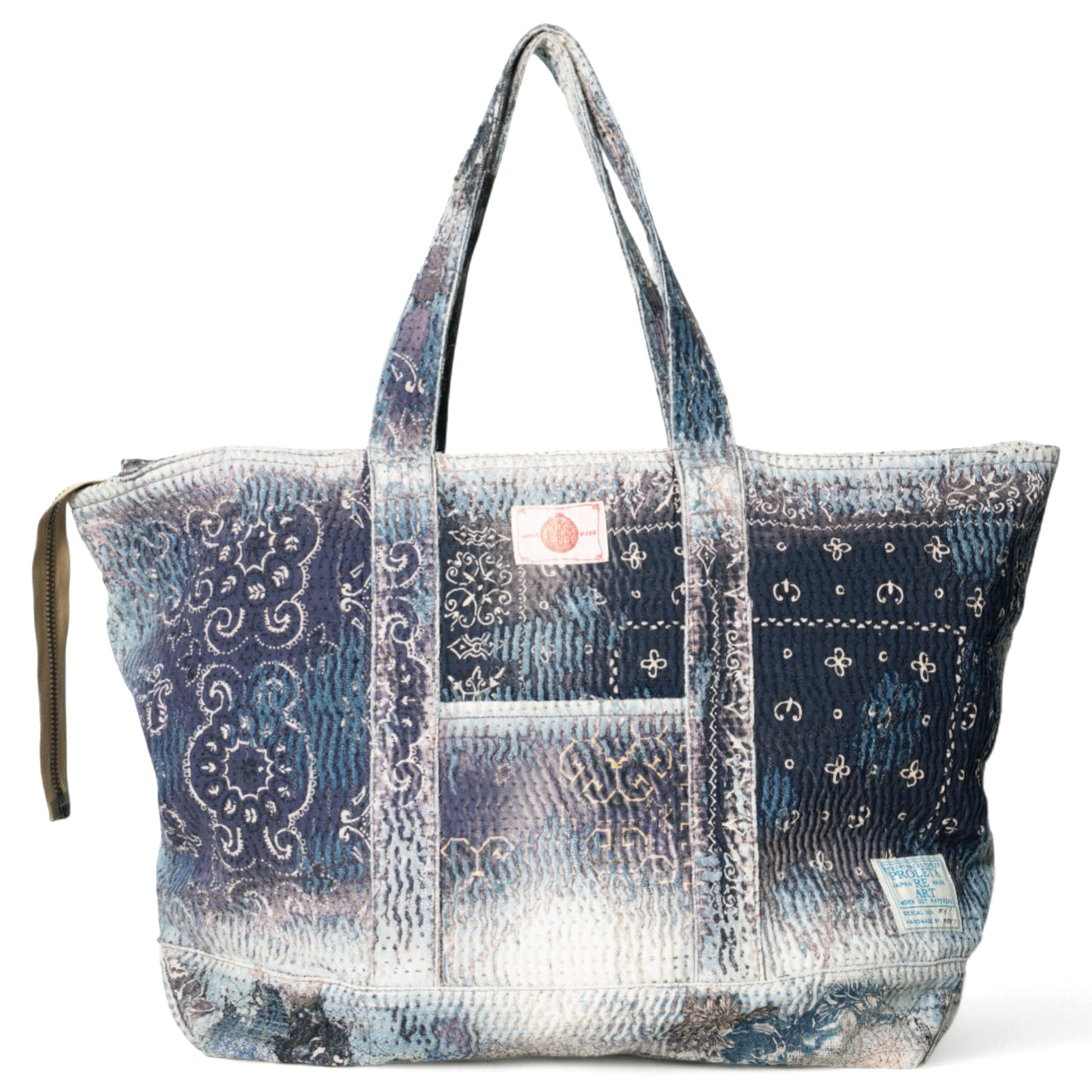 UROBOROS LARGE ZIP TOTE BAG / NAVY