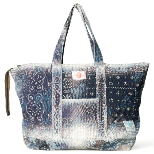 UROBOROS LARGE ZIP TOTE BAG / NAVY