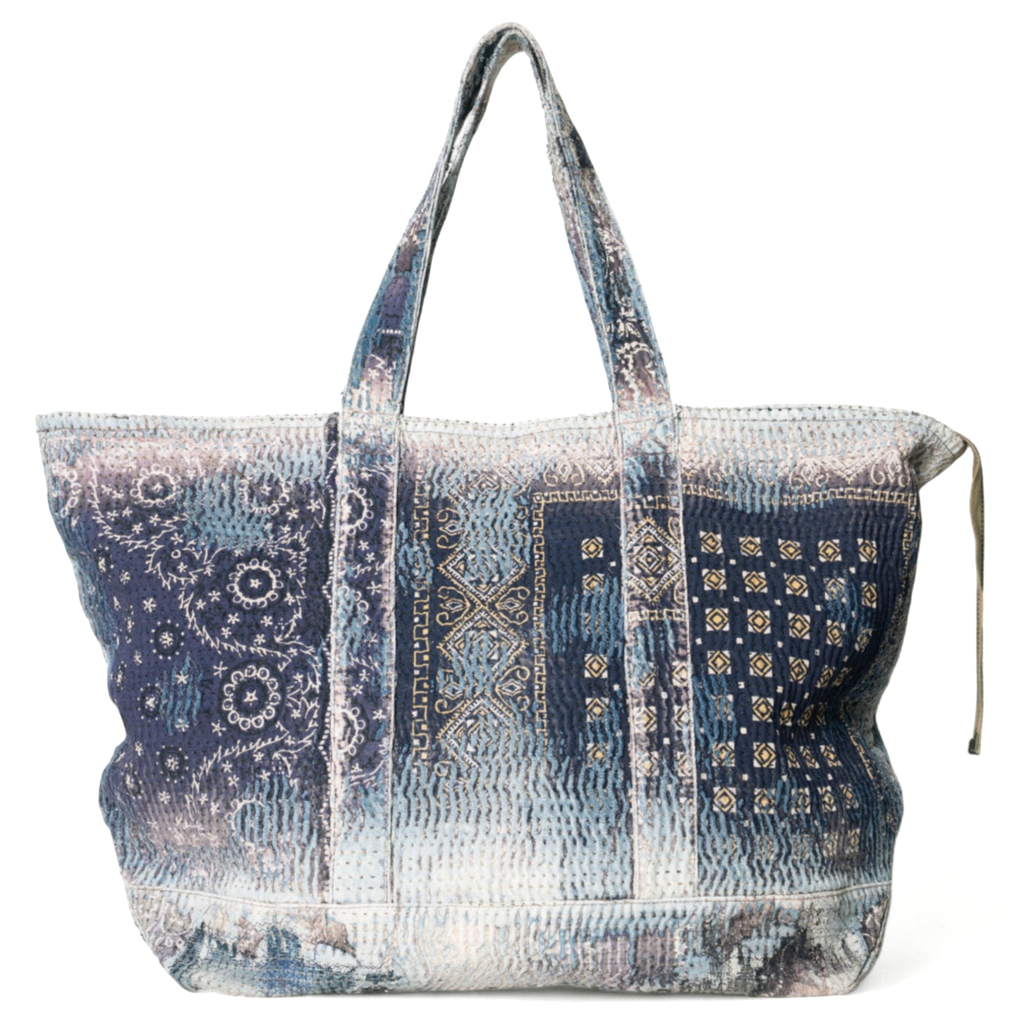 UROBOROS LARGE ZIP TOTE BAG / NAVY