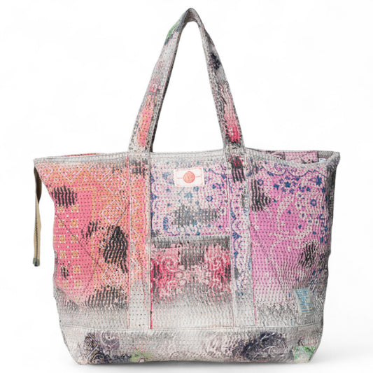 UROBOROS LARGE ZIP TOTE BAG / PINK