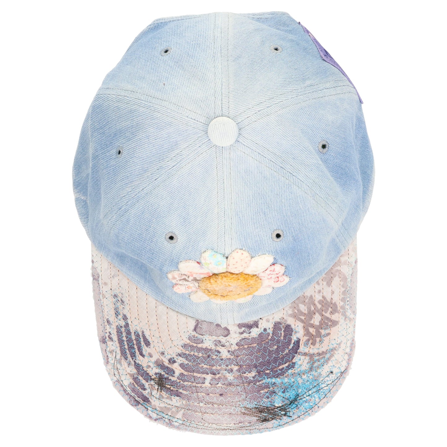 MEME TRUCKER CAP (SMILY DAISY) / LIGHT INDIGO