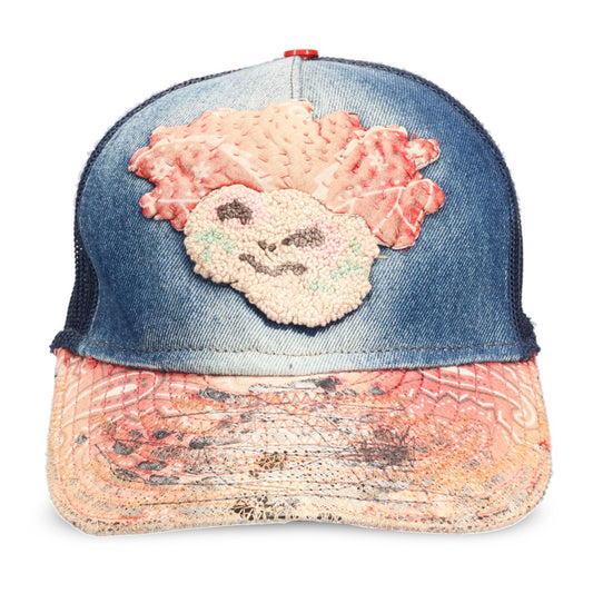 MEME HACK TOON TRUCKER CAP (ANIMA IN WATER) / INDIGO