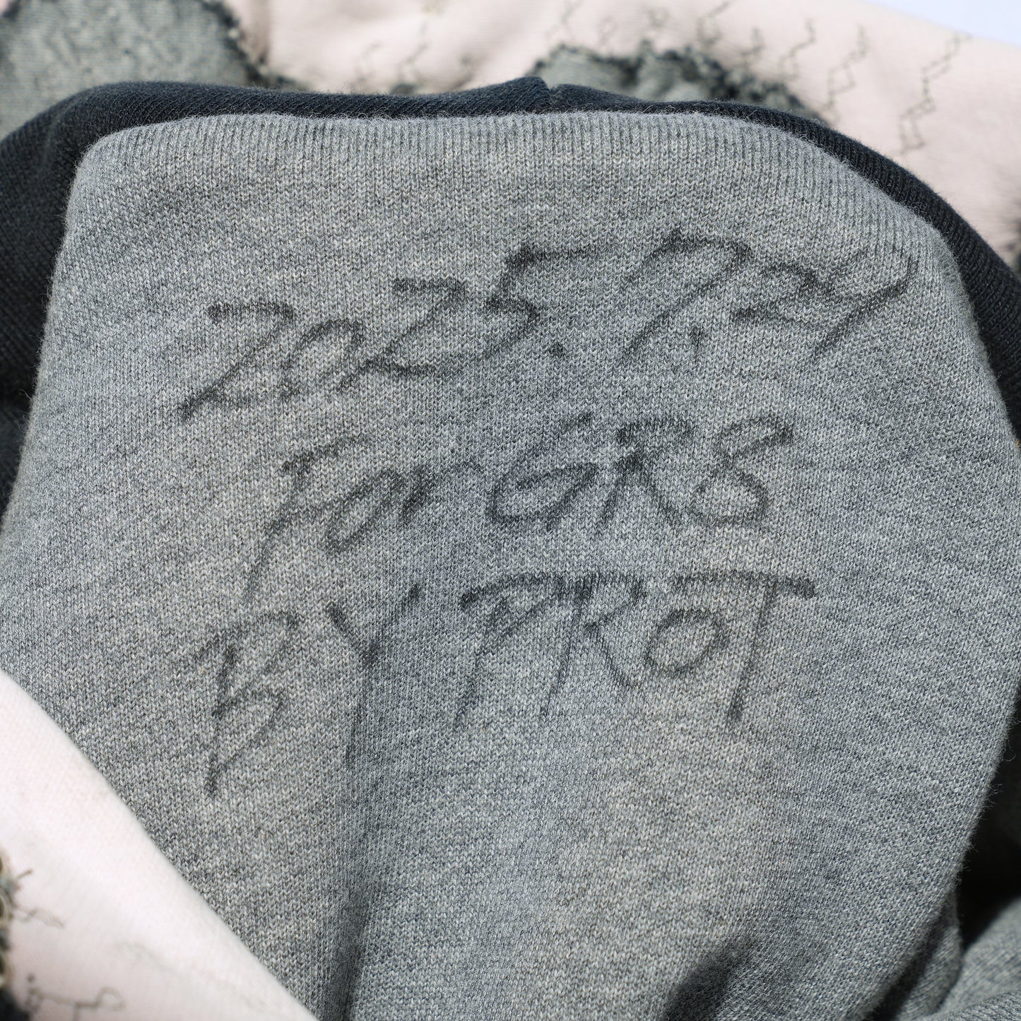 HARD DISTRESSED DEER LEATHER×STUDS HOODIE (HIPPIE FLOWER×BUTTERFLY) / PINK