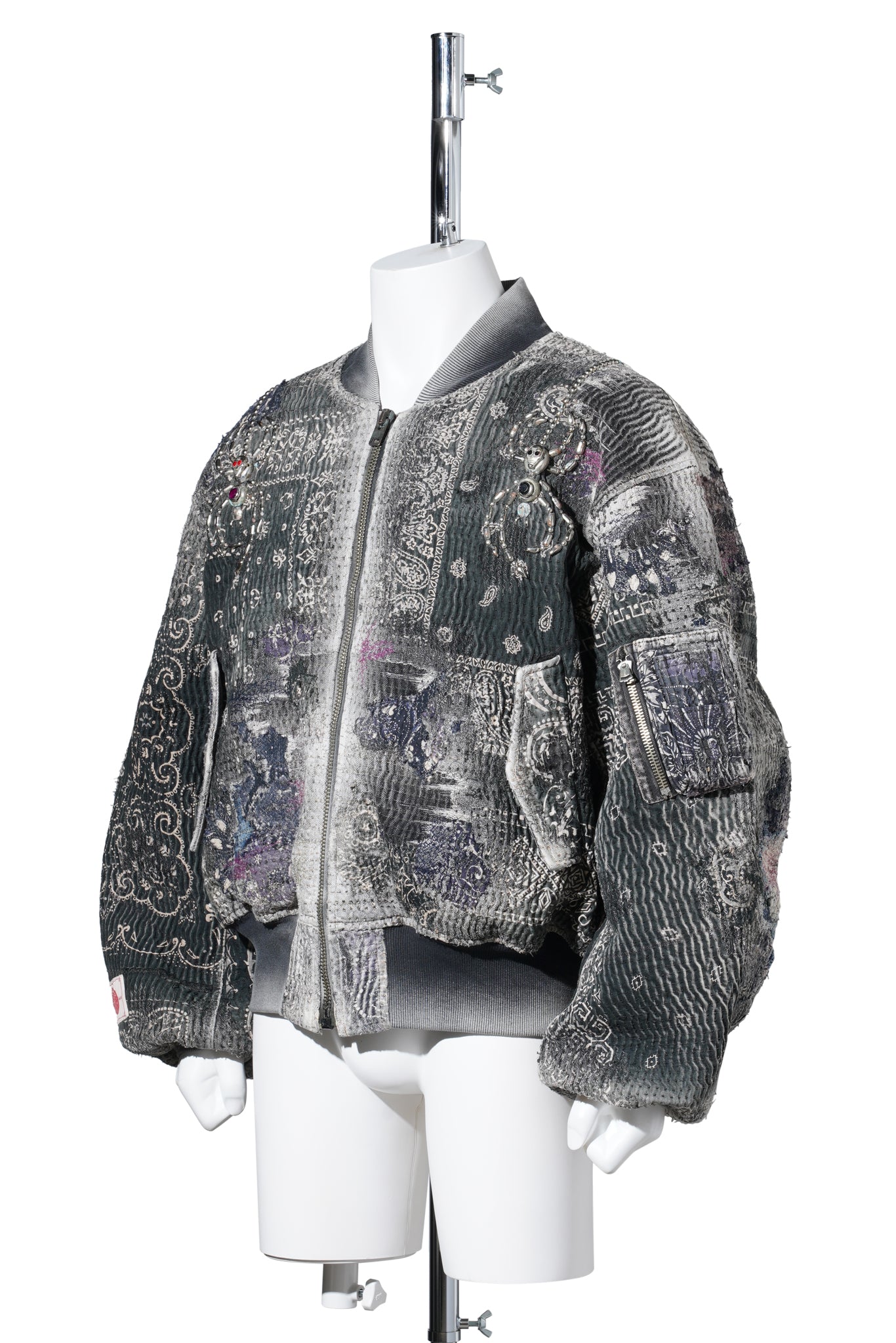 褸優縷頭 RULES STUDS BOMBER JACKET"BLACK WIDOW” / BLACK