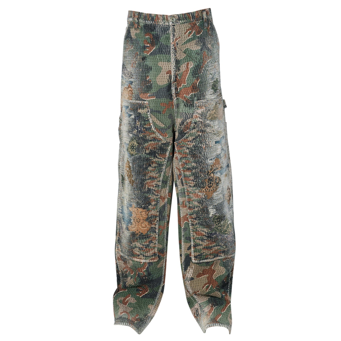 UROBOROS DOUBLE KNEE PAINTER PANTS / CAMOUFLAGE