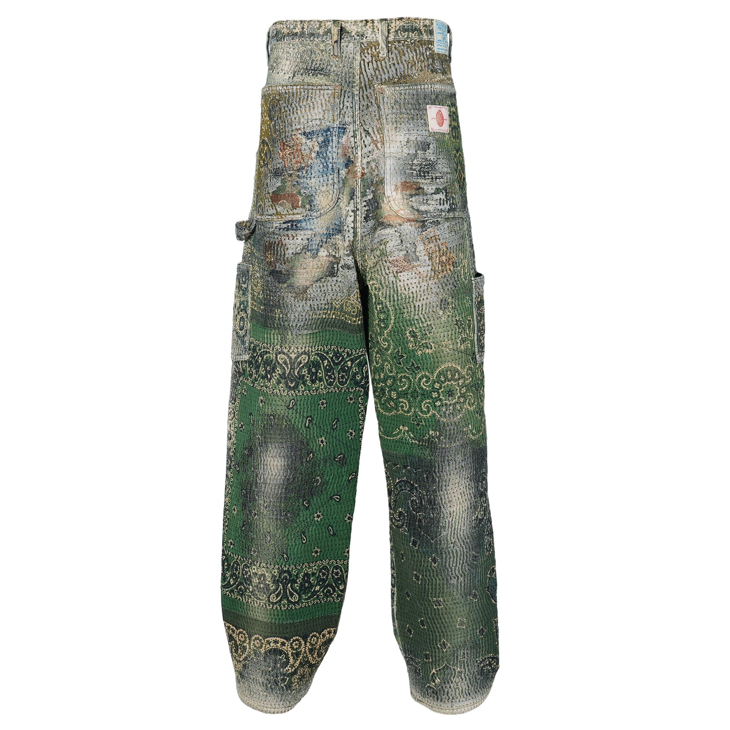 UROBOROS DOUBLE KNEE PAINTER PANTS / GREEN