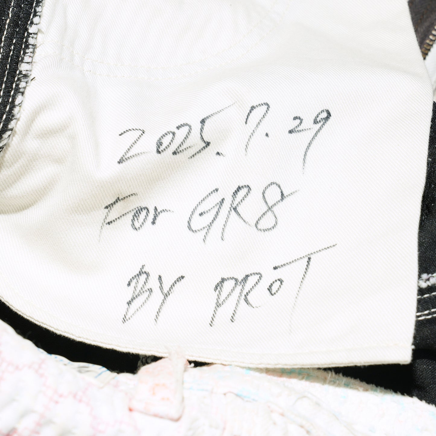 UROBOROS DOUBLE KNEE PAINTER PANTS / WHITE CALICO