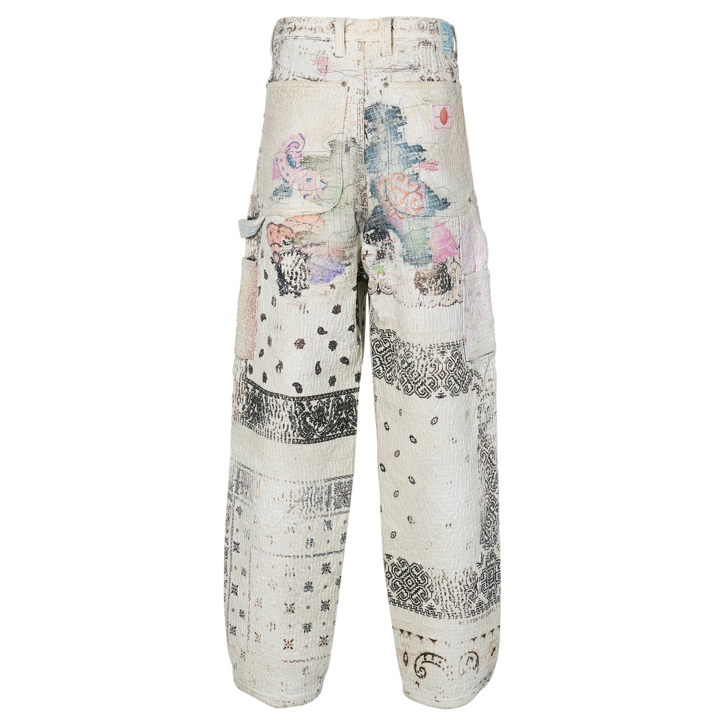 UROBOROS DOUBLE KNEE PAINTER PANTS / WHITE