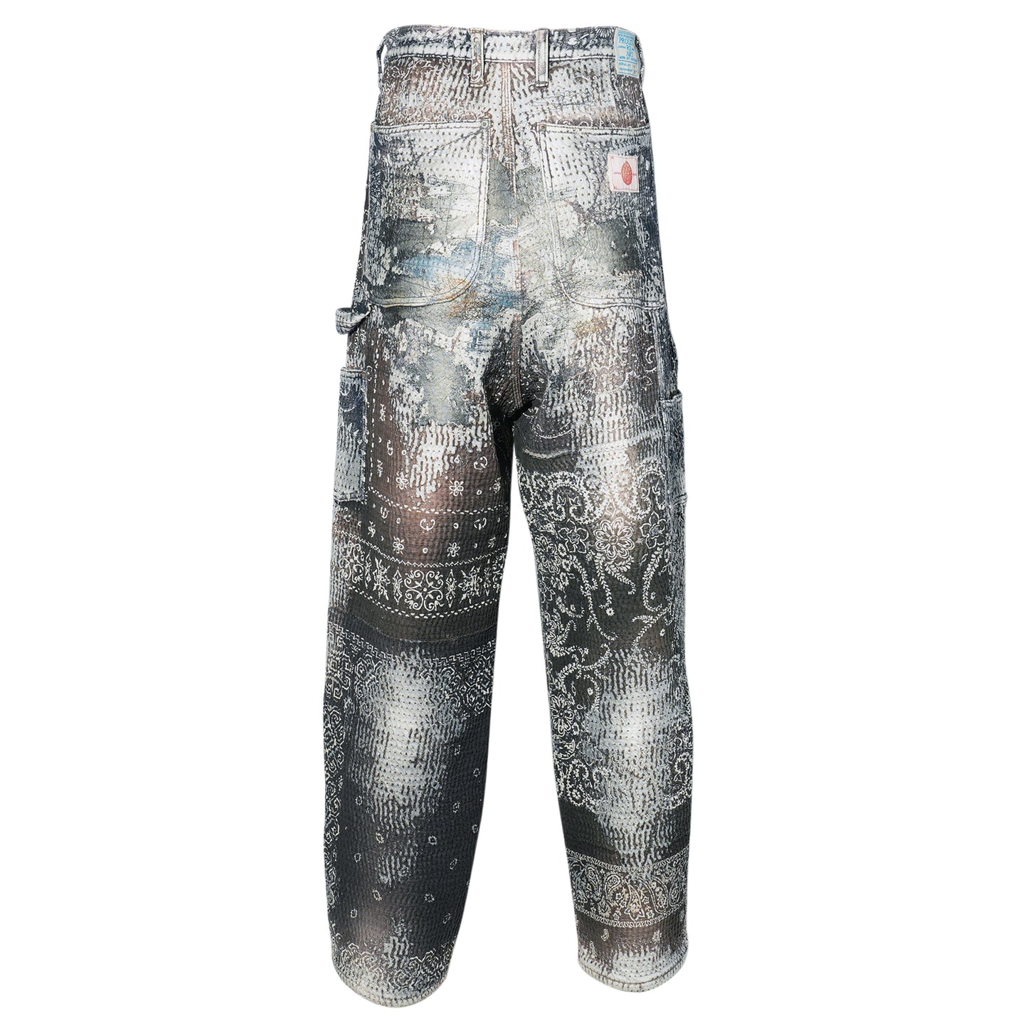 UROBOROS DOUBLE KNEE PAINTER PANTS / BLACK