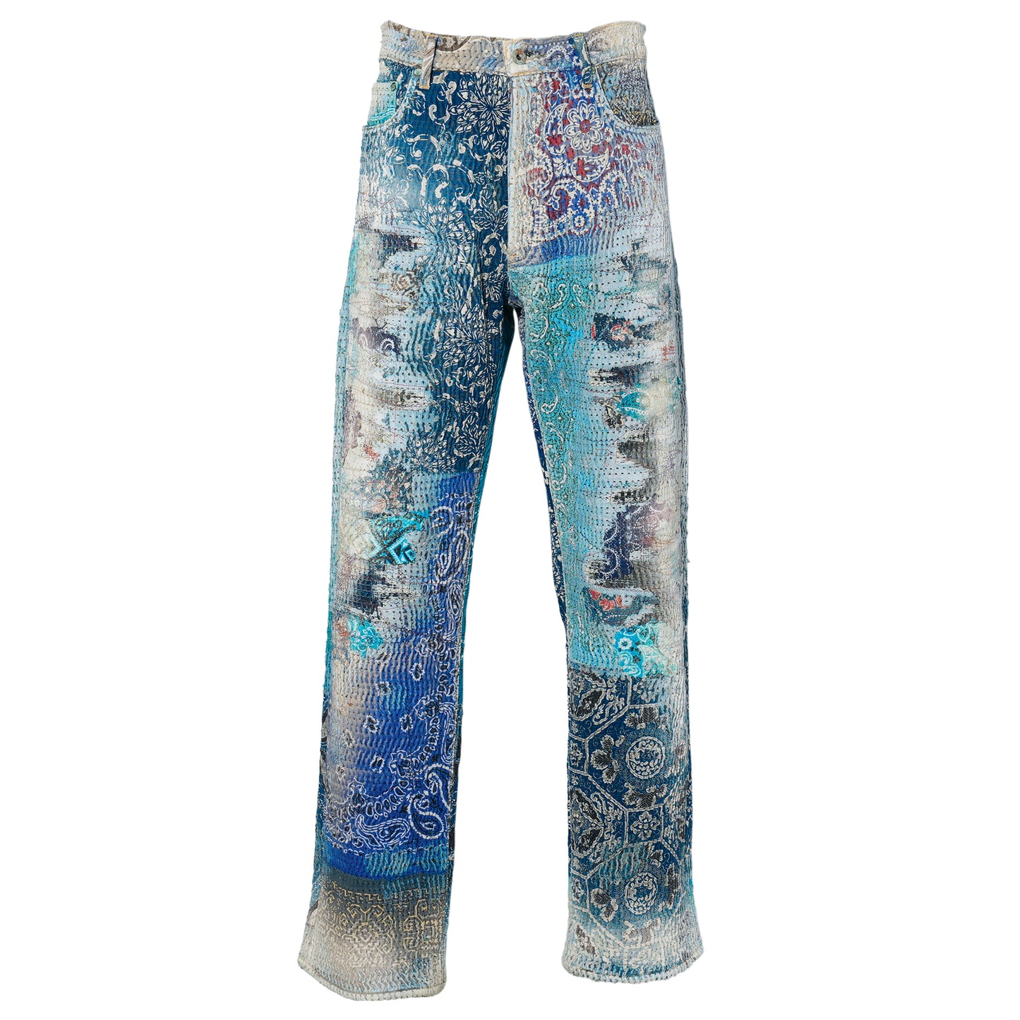 UROBOROS STRAIGHT JEANS / BLUE×TURQUOISE